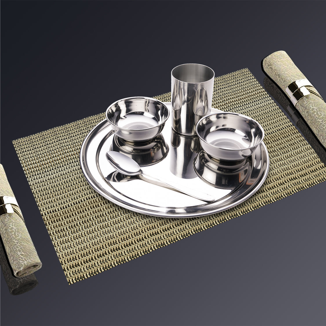 Stainless Steel Thali Set Premium