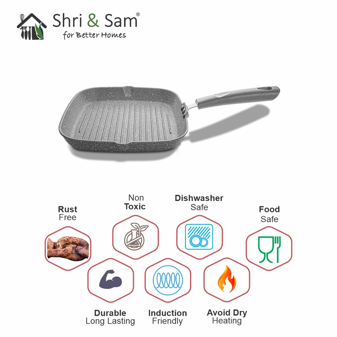 Aluminium Non-Stick Grill Pan Primestone