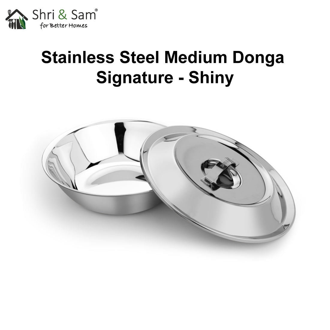 Stainless Steel Medium Donga Signature - Shiny