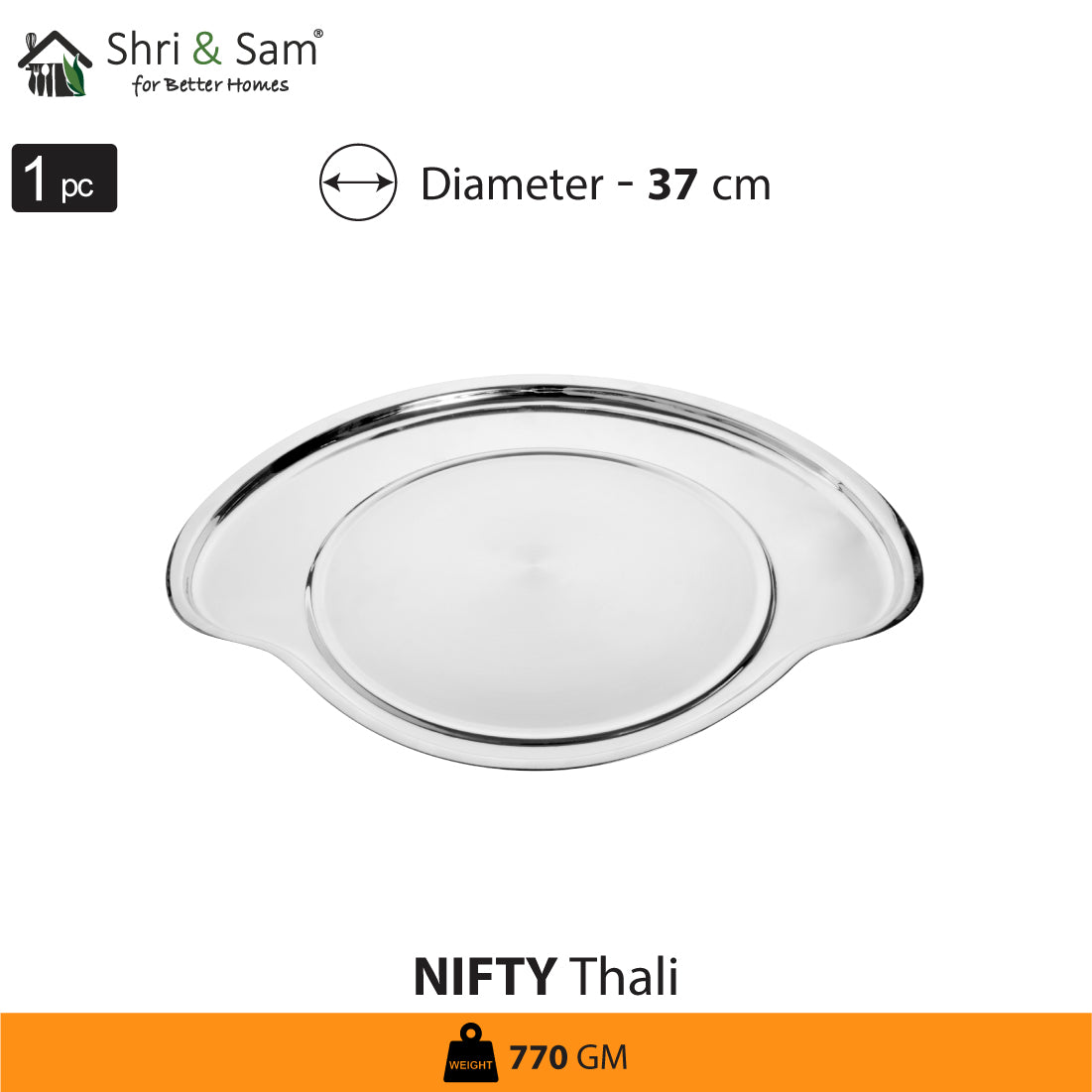 Stainless Steel Small Thali Set (1 Person) Nifty