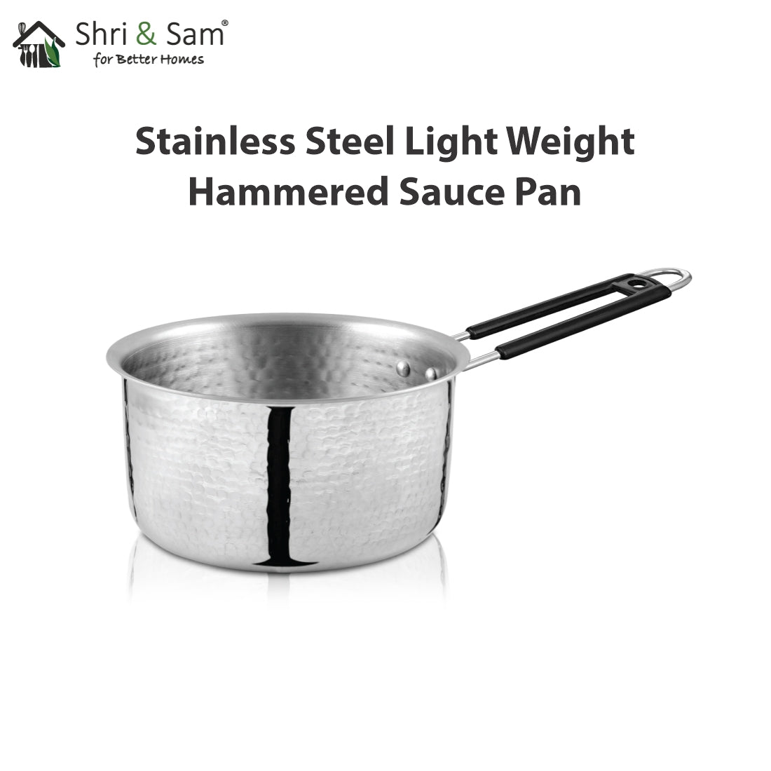 Stainless Steel Light Weight Hammered Sauce Pan