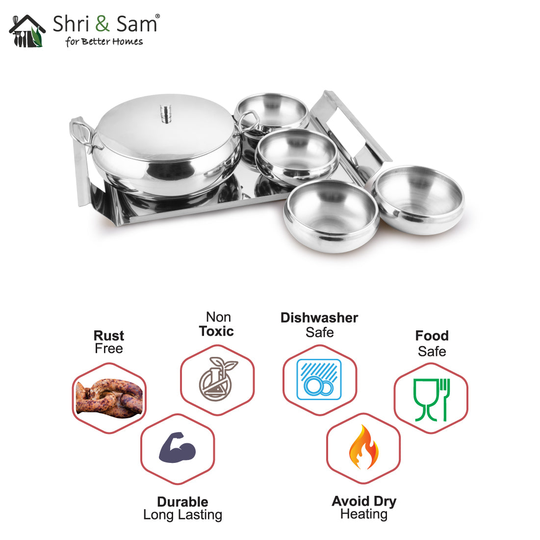 Stainless Steel Serving Set Farm House