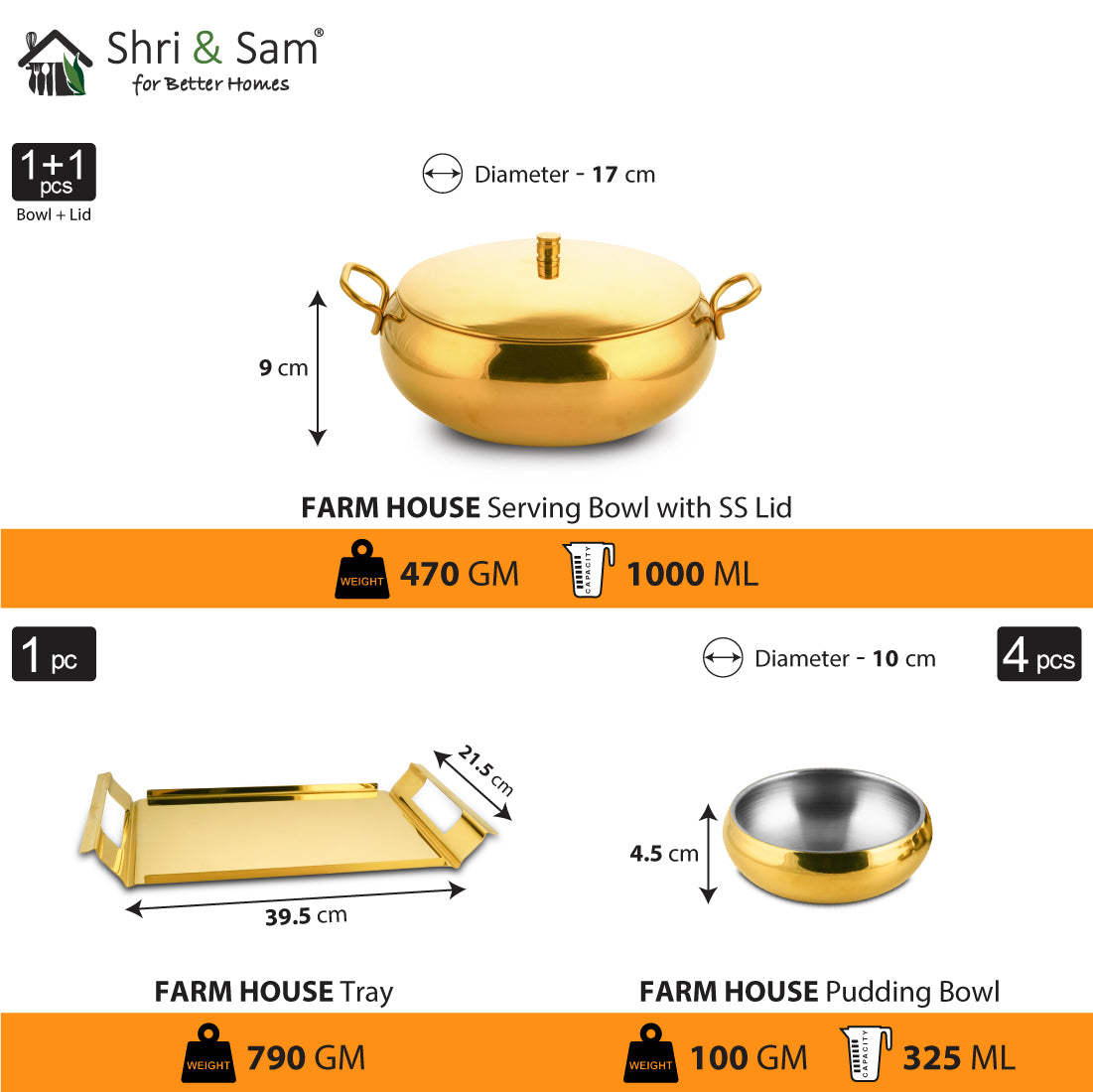 JAGDAMBA CUTLERY LIMITED Dinner Set 78 PCS Gold D/W Dinner Set with PVD coating (6 People) - Nikki