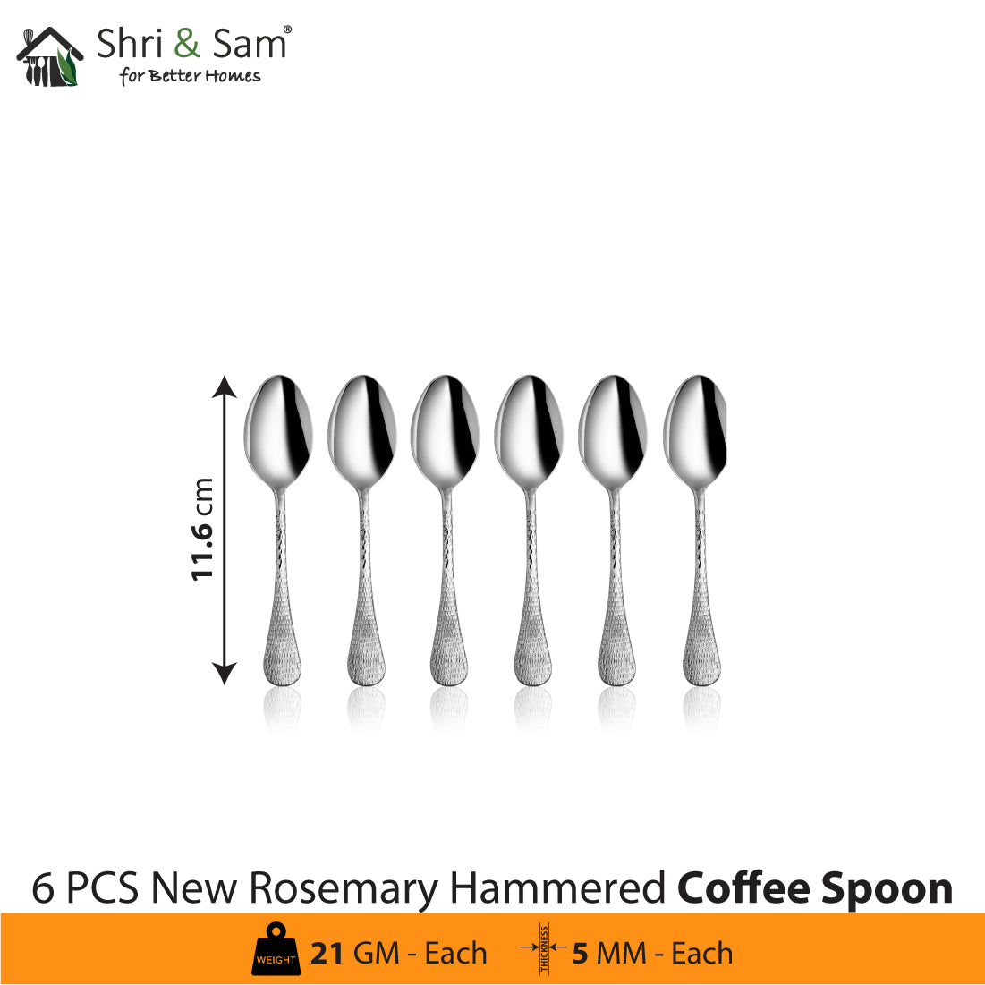 Stainless Steel Cutlery New Rosemary Hammered