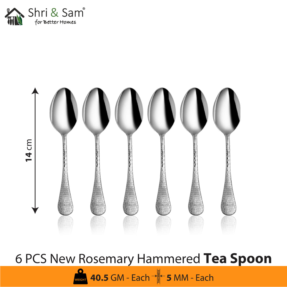 Stainless Steel Cutlery New Rosemary Hammered