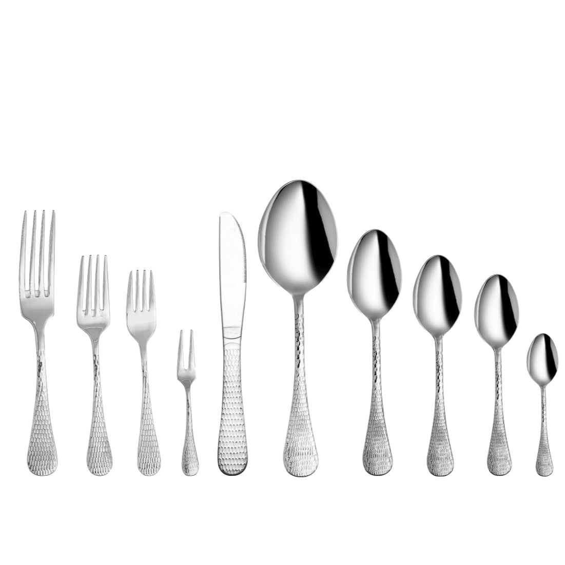 Stainless Steel Cutlery New Rosemary Hammered