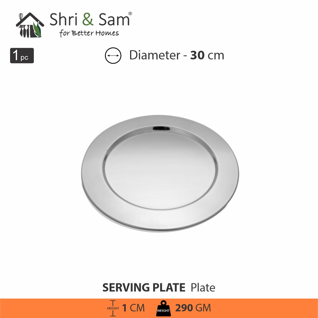 Stainless Steel Charger Plate (Serving Plate)