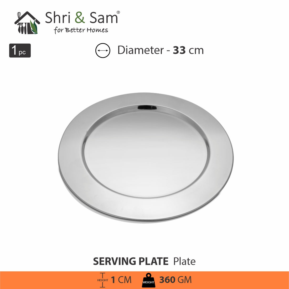 Stainless Steel Charger Plate (Serving Plate)