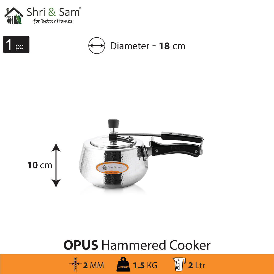 Stainless Steel Hammered Cooker Opus