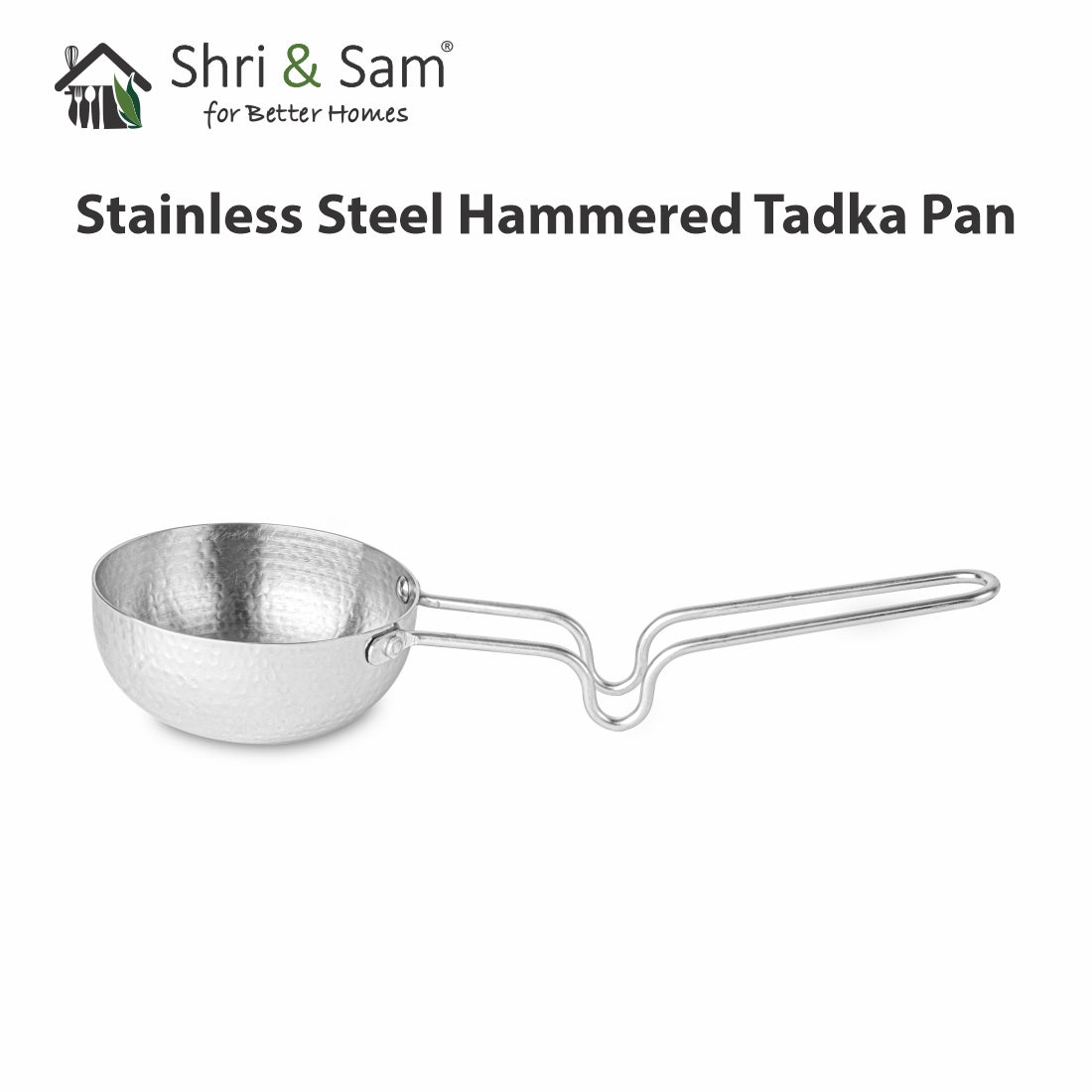 Stainless Steel Heavy Weight Hammered Tadka Pan