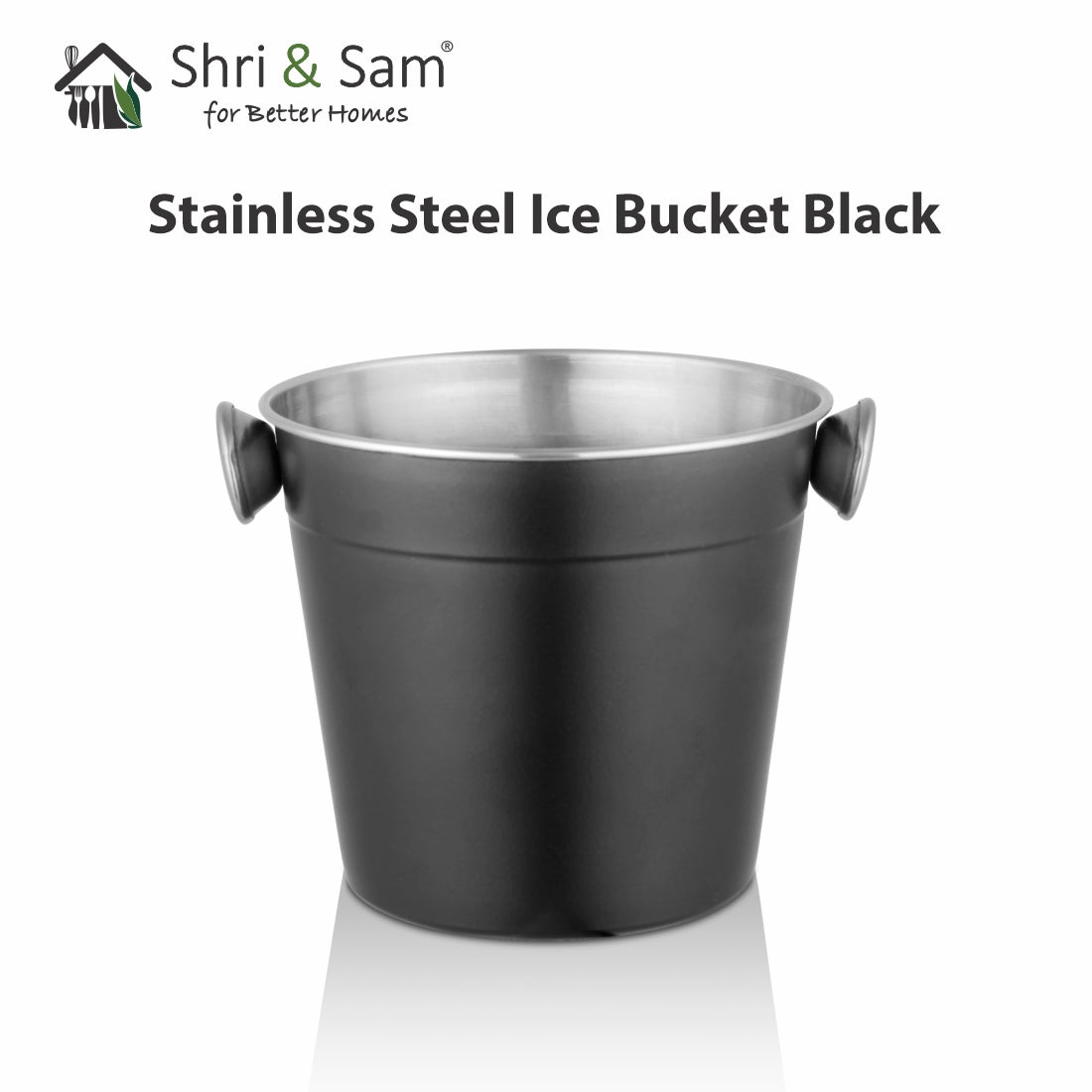 Stainless Steel Ice Bucket Black