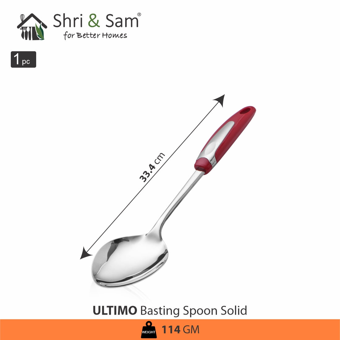 Stainless Steel Basting Spoon Solid Ultimo