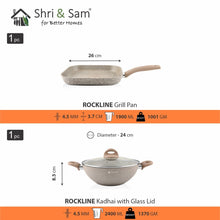 Aluminium 2 PCS Non - Stick Pro Cookware Set Rockline