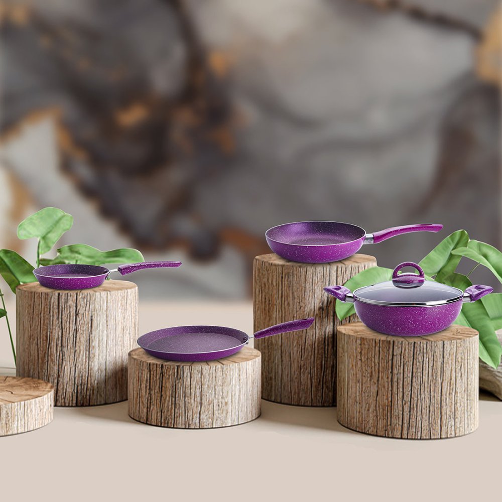 Aluminium 5 PCS Non - Stick Cookware Set Mosaic