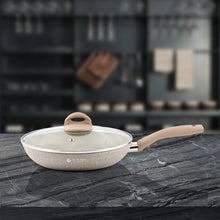 Aluminium Non - Stick Deep Fry Pan with Glass Lid Rockline
