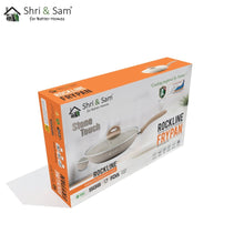 Aluminium Non - Stick Deep Fry Pan with Glass Lid Rockline