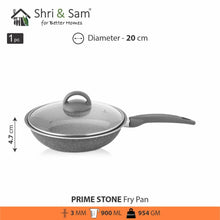 Aluminium Non - Stick Fry Pan with Glass Lid Primestone