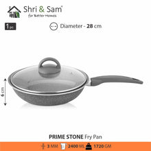 Aluminium Non - Stick Fry Pan with Glass Lid Primestone