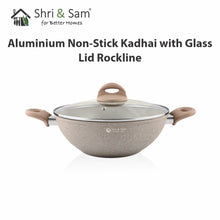 Aluminium Non - Stick Kadhai with Glass Lid Rockline