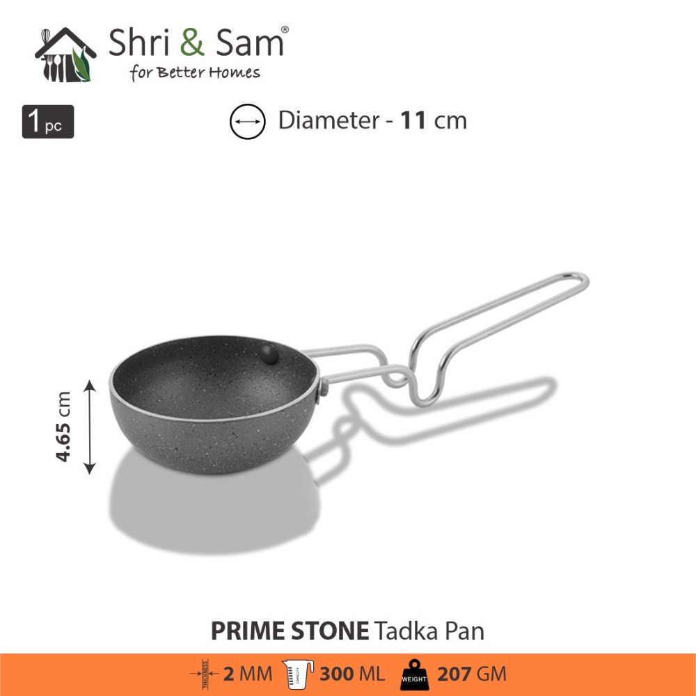 Aluminium Non - Stick Tadka Pan Primestone