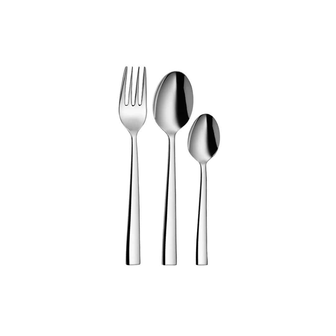 Jagdamba Cutlery Pvt Ltd. Cutlery 18 PCS Cutlery Set (without Knife) - Lotus Plain