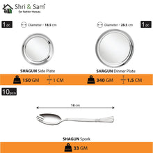 Stainless Steel 21 PCS Dinner Set (1 Person) Shagun