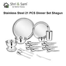 Stainless Steel 21 PCS Dinner Set (1 Person) Shagun