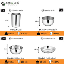 Stainless Steel 21 PCS Dinner Set (1 Person) Shagun