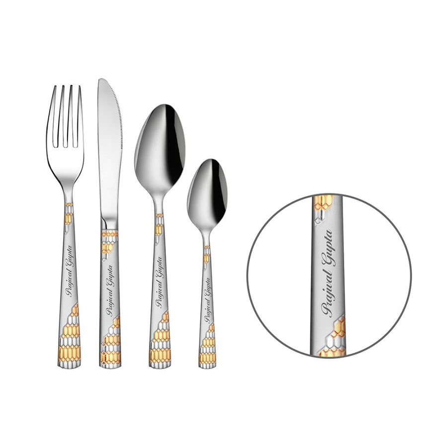 Stainless Steel 24 PCS Cutlery Set Lavish (Customized)
