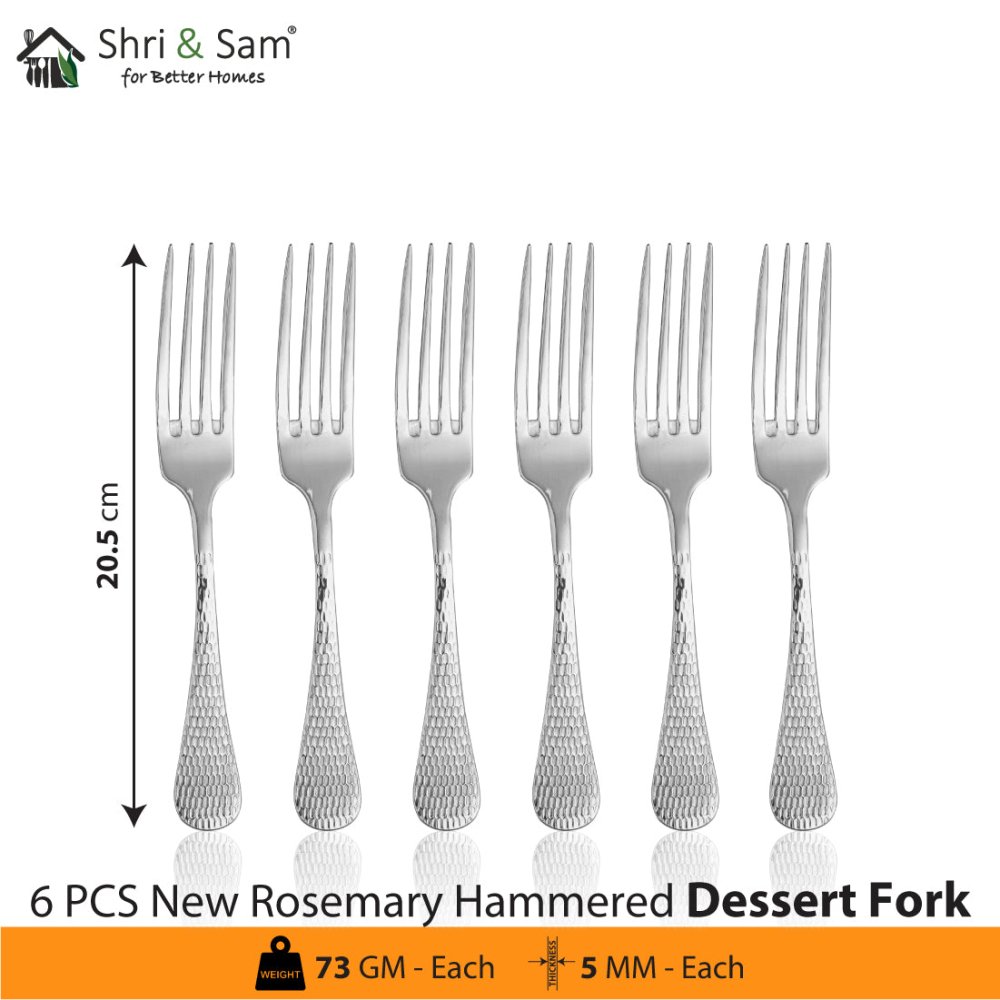 Stainless Steel 24 PCS Cutlery Set New Rosemary Hammered