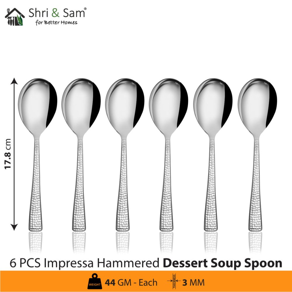 Stainless Steel 24 PCS Cutlery Set with Stand Impressa Hammered