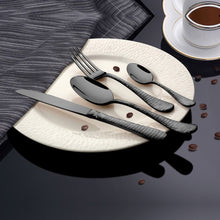 Stainless Steel 24 PCS Titanium Cutlery Set with PVD Coating New Rosemary Hammered