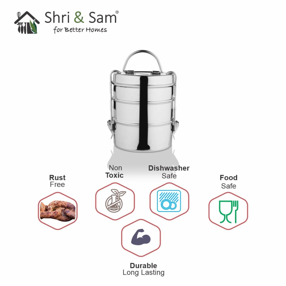 Stainless Steel 3 PCS Tiffin Lock n Lock