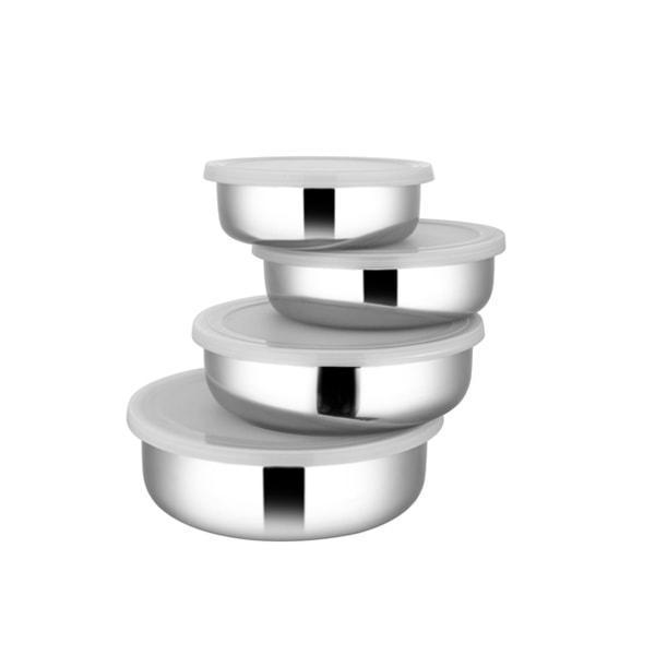 Stainless Steel 4 PCS Lid Bowl Set