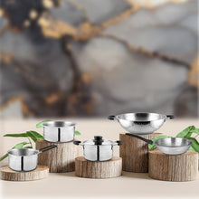 Stainless Steel 5 PCS Light Weight Hammered Cookware Set