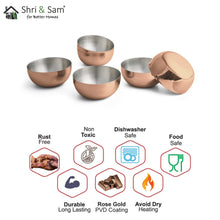 Stainless Steel 6 PCS Big Bowl with Rose Gold PVD Coating Majestic
