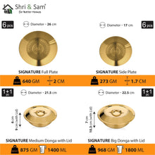 Stainless Steel 64 PCS Dinner Set (6 People) with Gold PVD Coating and Laser Signature - Matt