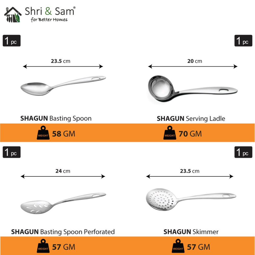 Stainless Steel 65 PCS Dinner Set (4 People) Shagun