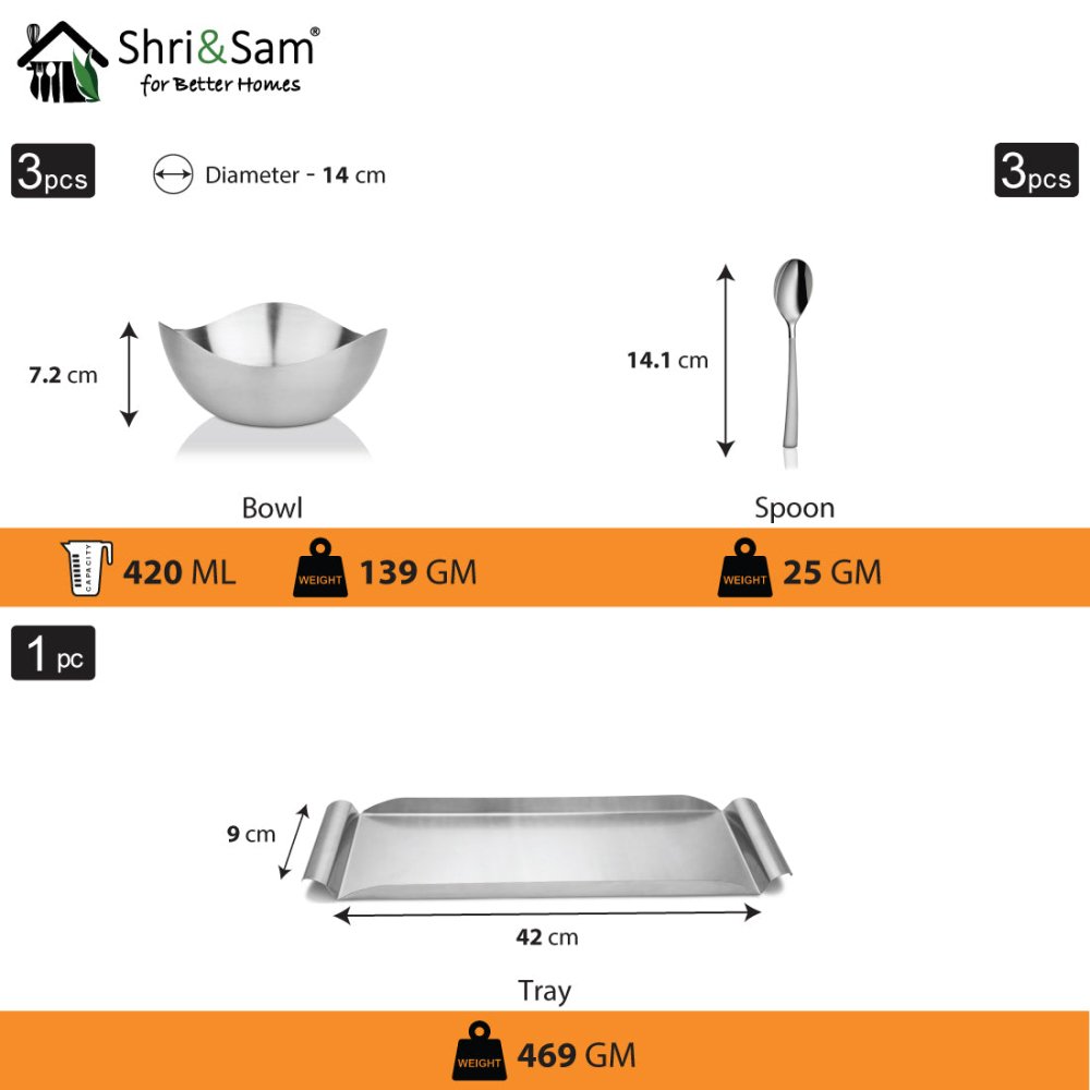 Stainless Steel 7 PCS Snack Set