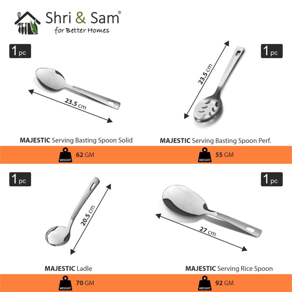 Stainless Steel 72 PCS Dinner Set (6 People) Majestic