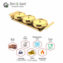 Stainless Steel Bowl Set with Gold PVD Coating Lunia