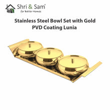Stainless Steel Bowl Set with Gold PVD Coating Lunia