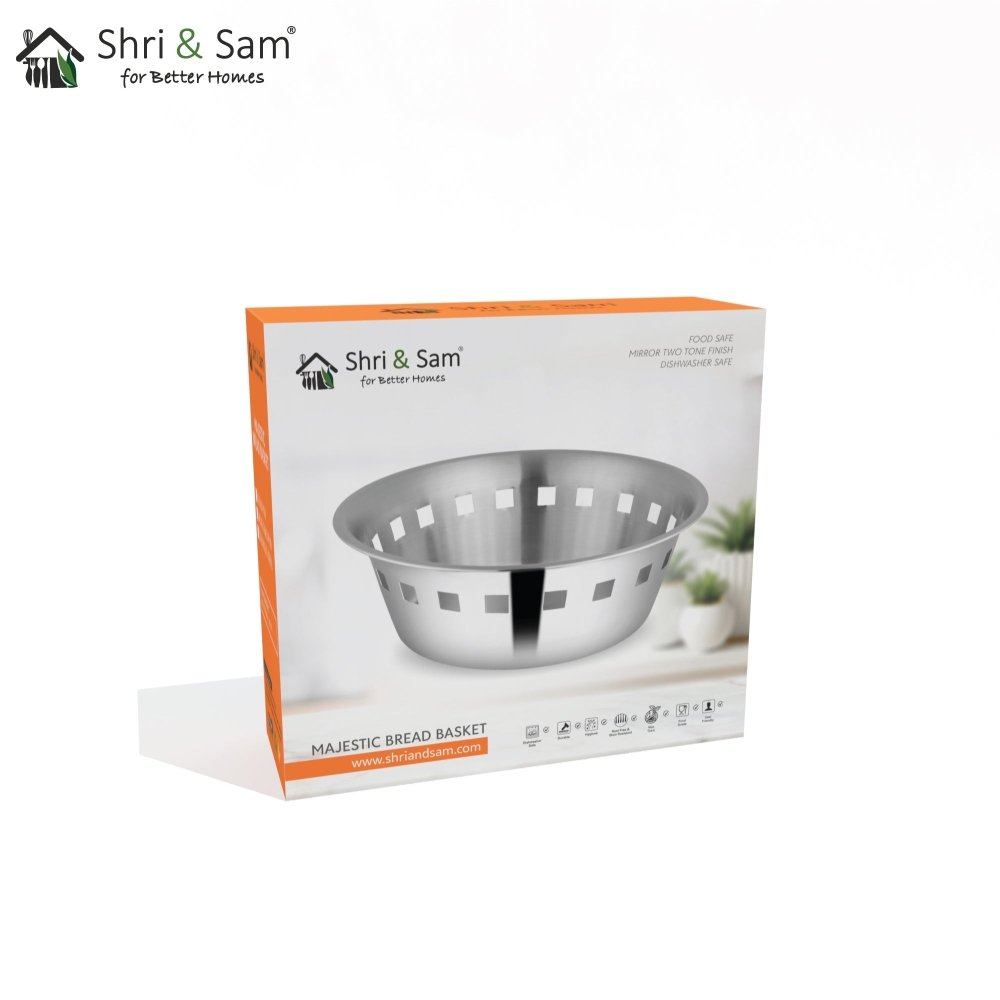 Stainless Steel Bread Basket Majestic
