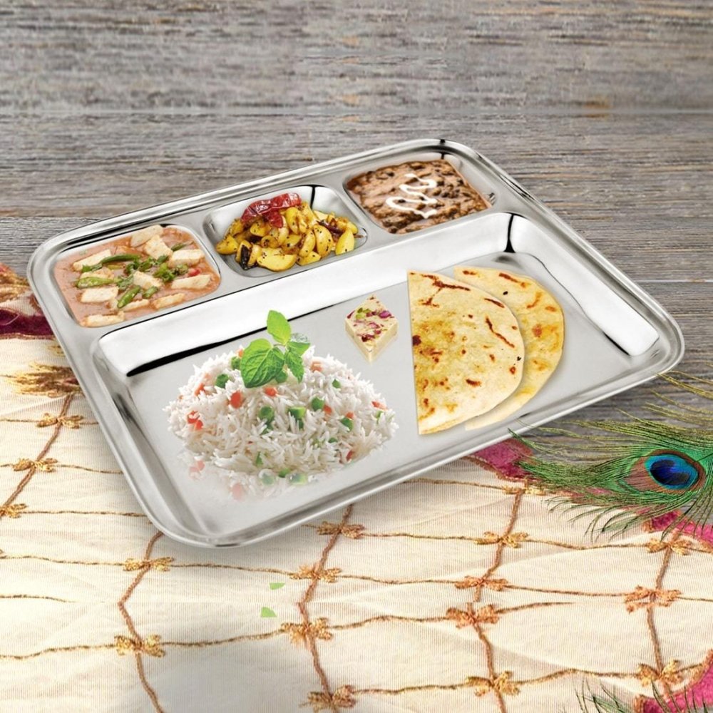 Stainless Steel Compartment Plate