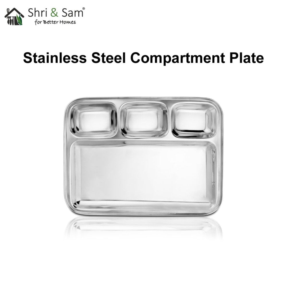 Stainless Steel Compartment Plate