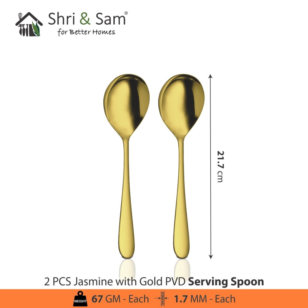 Stainless Steel Cutlery with Gold PVD Coating Jasmine