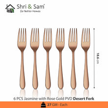 Stainless Steel Cutlery with Rose Gold PVD Coating Jasmine