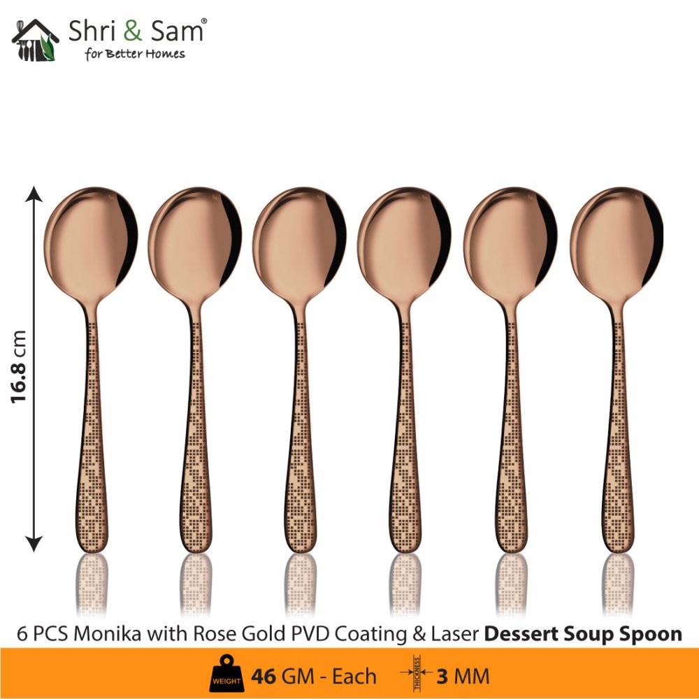 Stainless Steel Cutlery with Rose Gold PVD Coating & Laser Monika