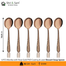Stainless Steel Cutlery with Rose Gold PVD Coating & Laser Monika