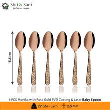 Stainless Steel Cutlery with Rose Gold PVD Coating & Laser Monika